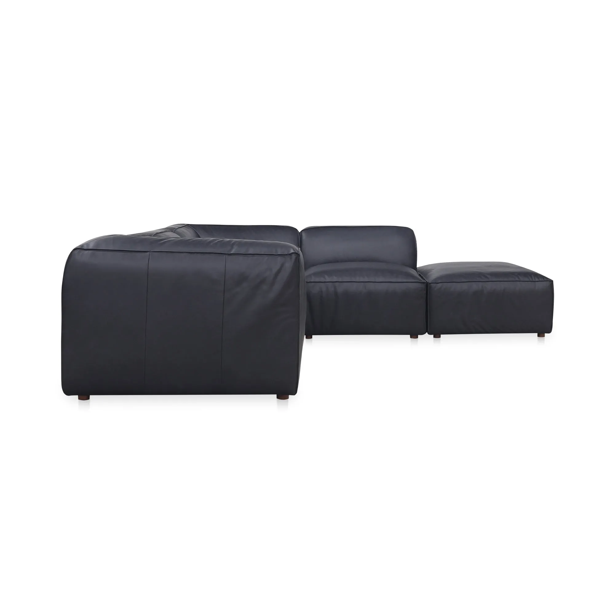 Moe's Home Collection Form Dream Modular Sectional ~ Vantage Black Leather