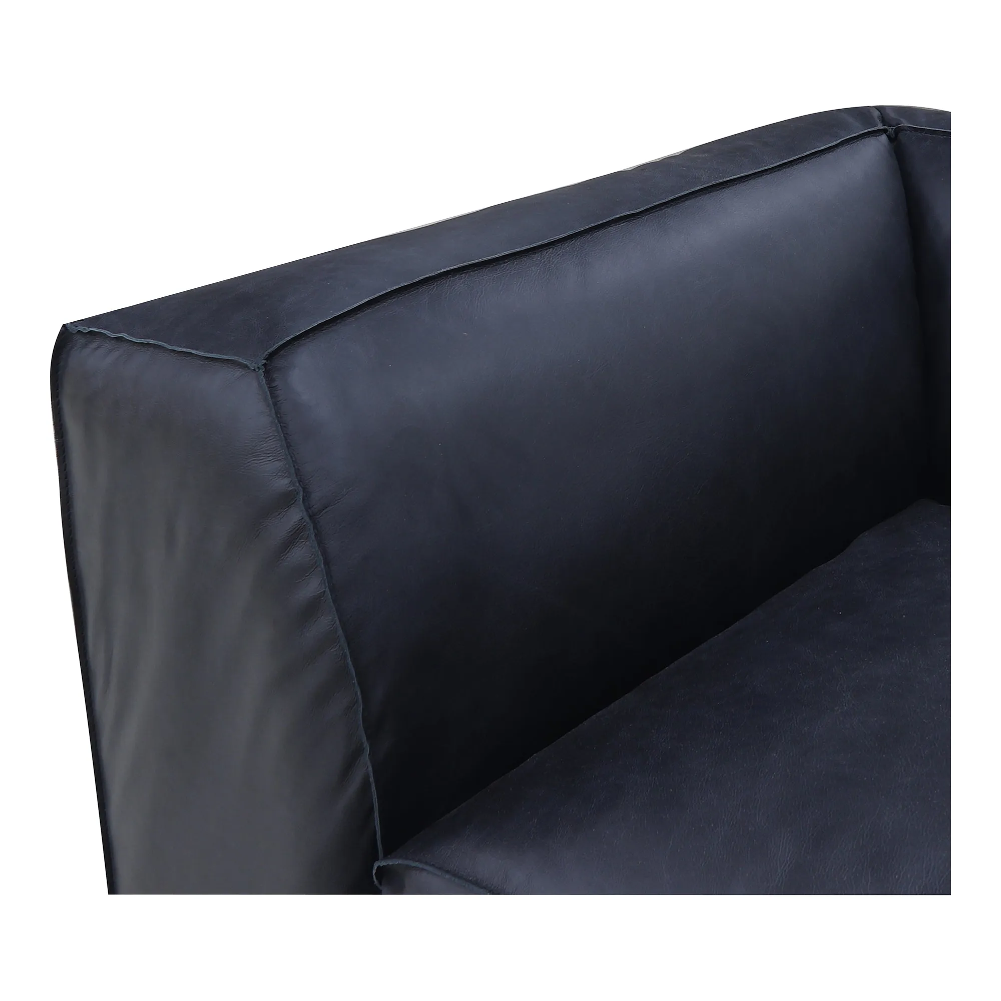 Moe's Home Collection Form Lounge Modular Sectional ~ Vantage Black Leather