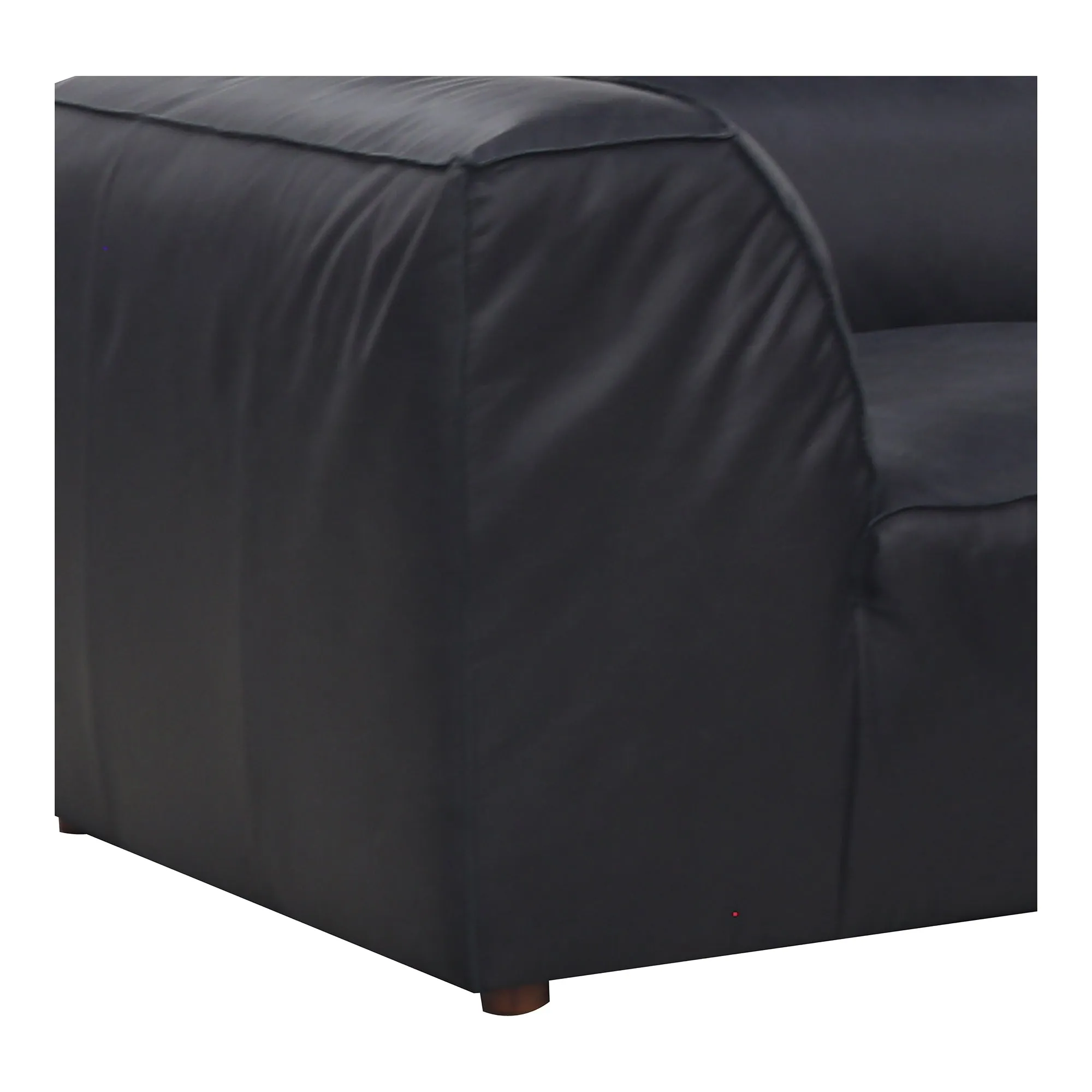 Moe's Home Collection Form Lounge Modular Sectional ~ Vantage Black Leather