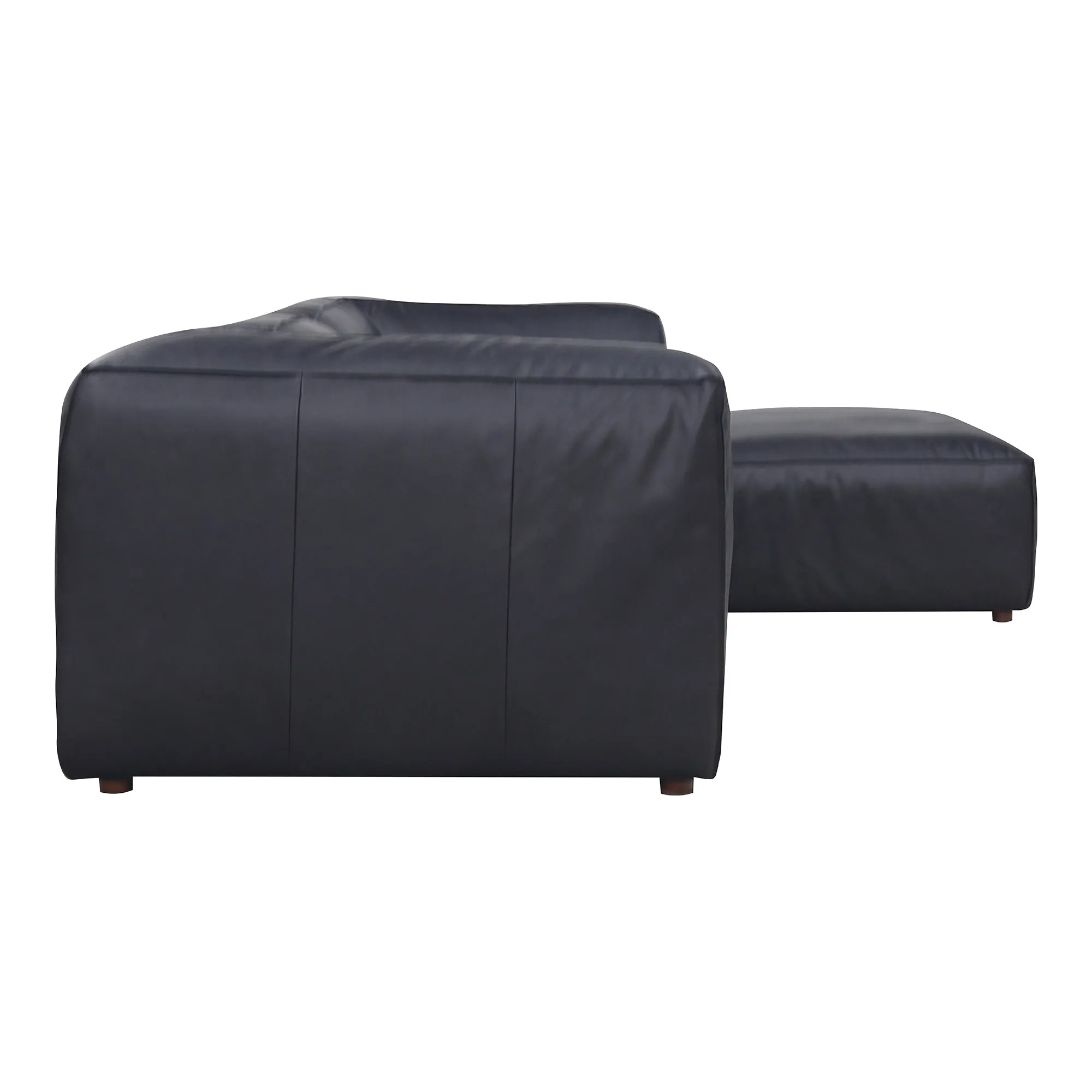 Moe's Home Collection Form Lounge Modular Sectional ~ Vantage Black Leather