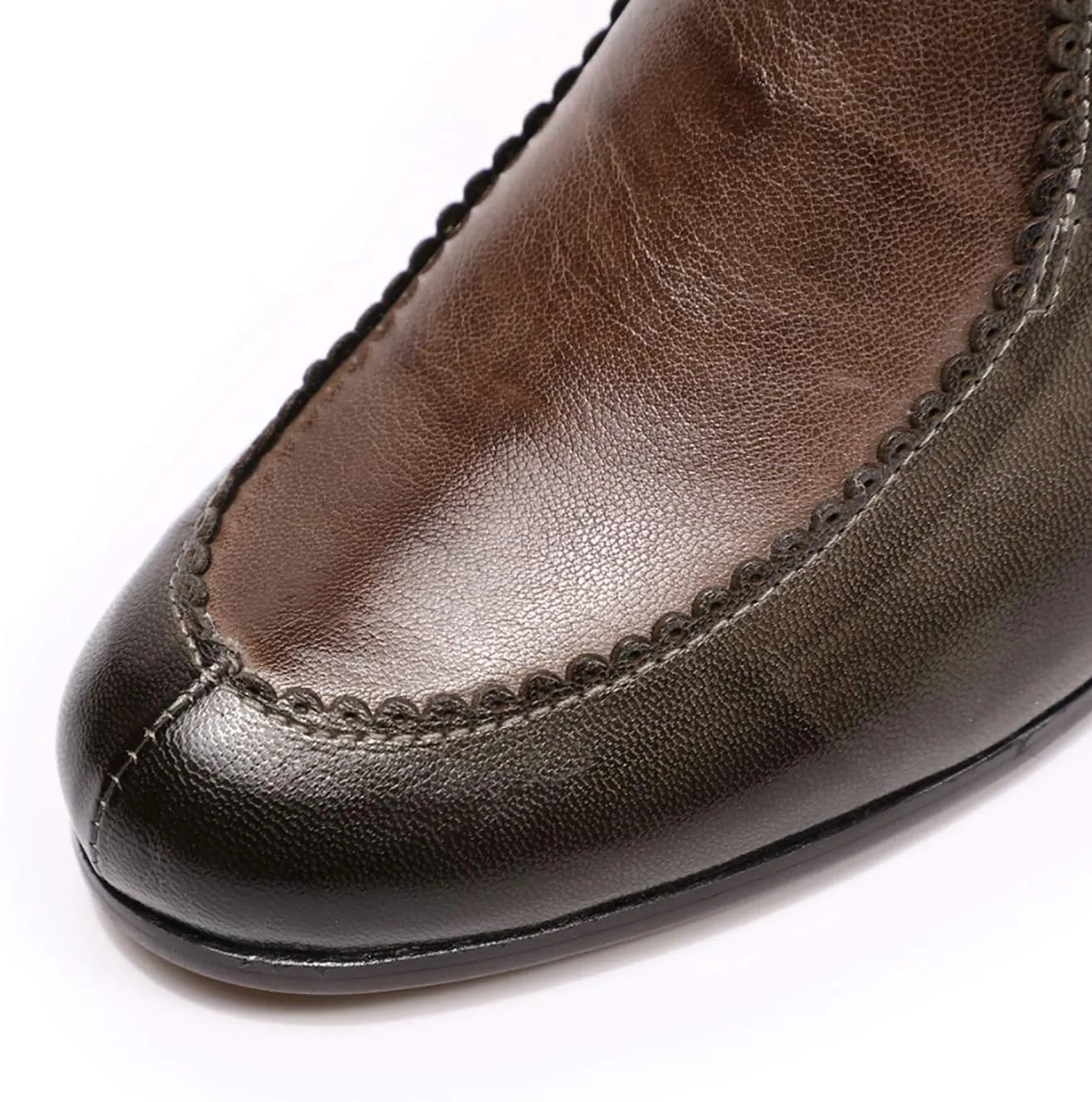 Mona flying Lace-up Leather Ankle Boots for Women Low Heel Fashion Tie up Dress Booties
