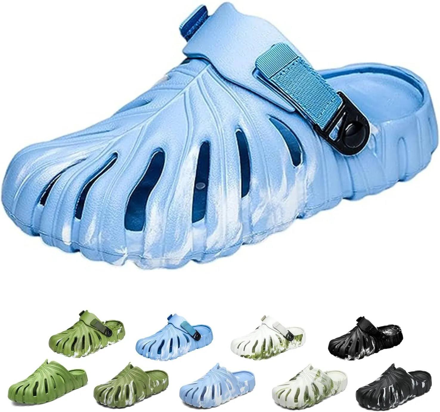 Monstera Slippers, Monstera Leaf Slides, Monstera EVA Thick Sole Pillow Slippers, Non Slip Quick Drying Breathable Beach Monstera Slides for Women Men