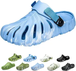 Monstera Slippers, Monstera Leaf Slides, Monstera EVA Thick Sole Pillow Slippers, Non Slip Quick Drying Breathable Beach Monstera Slides for Women Men