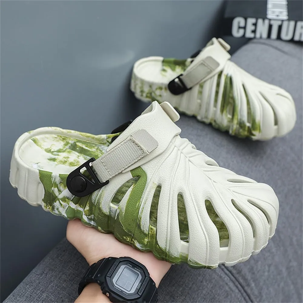 Monstera Slippers,Leaf Thick Sole Pillow Quick Drying Breathable Beach Open Toe Slippers Indoor And Outdoor Slides
