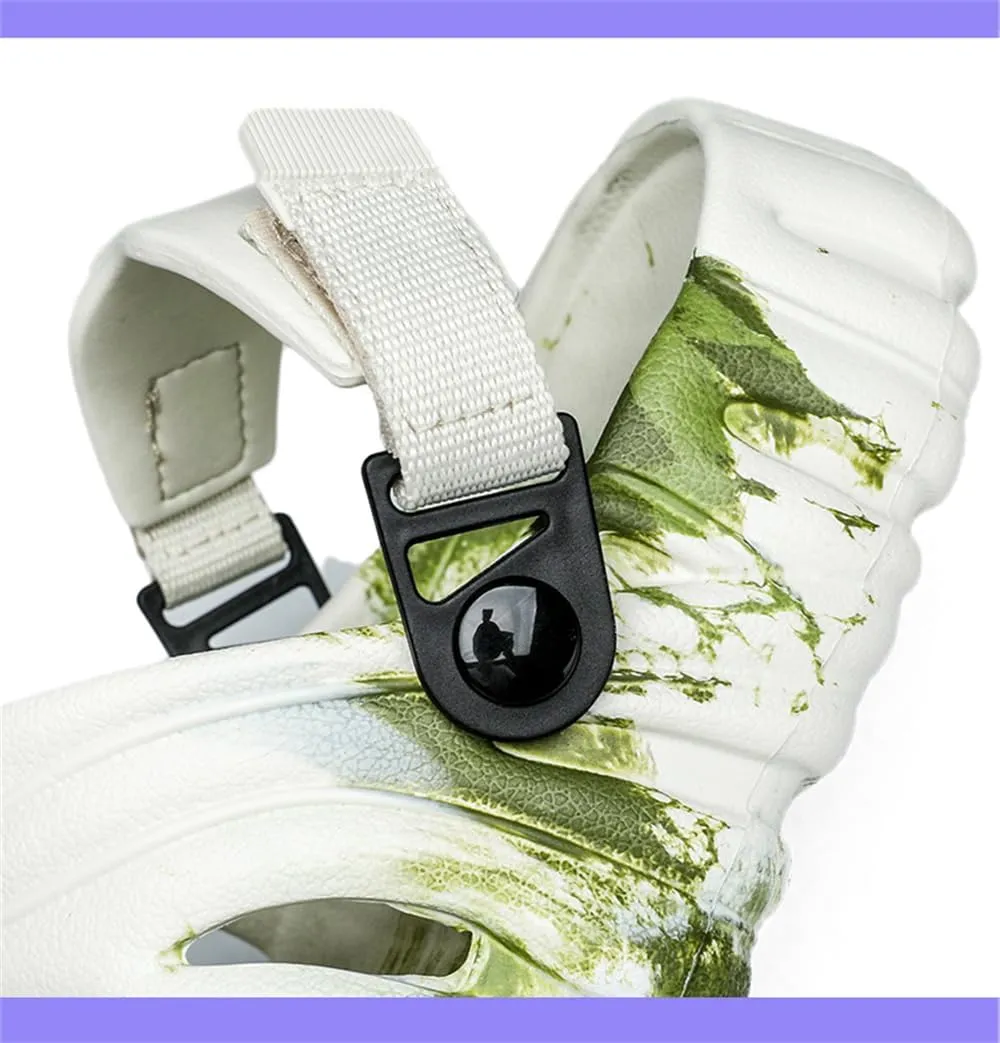 Monstera Slippers,Leaf Thick Sole Pillow Quick Drying Breathable Beach Open Toe Slippers Indoor And Outdoor Slides