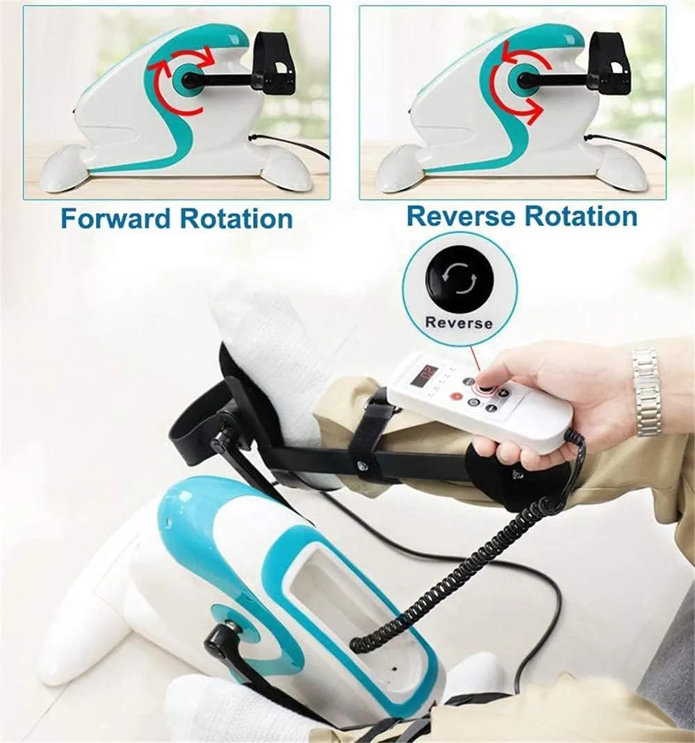 Motorized Electric Pedal Exerciser, Motorized Exercise Cycle/Bike for Handicapped & Disabled - Electric Pedal Exerciser with Leg Protector Bracket.