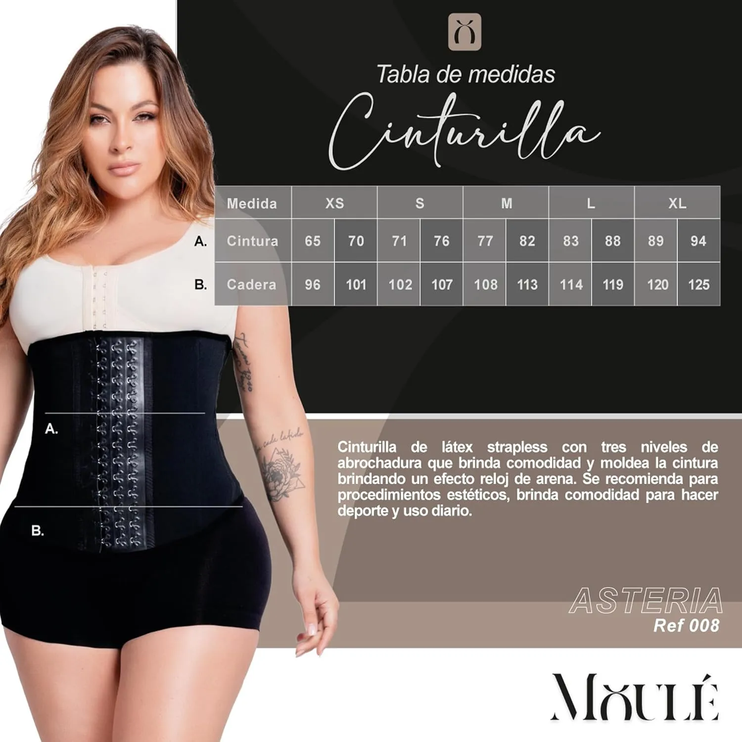 MOULE Waist Trainer for Women - Shapewear Tummy Control, Colombian Shapewear, Waist Trainer Corset.
