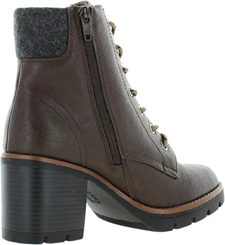 Naturalizer Womens Madalynn 2 Faux Leather Booties Brown 6.5 Wide (C,D,W)