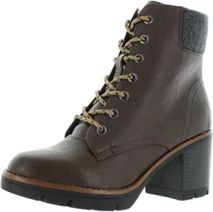 Naturalizer Womens Madalynn 2 Faux Leather Booties Brown 6.5 Wide (C,D,W)