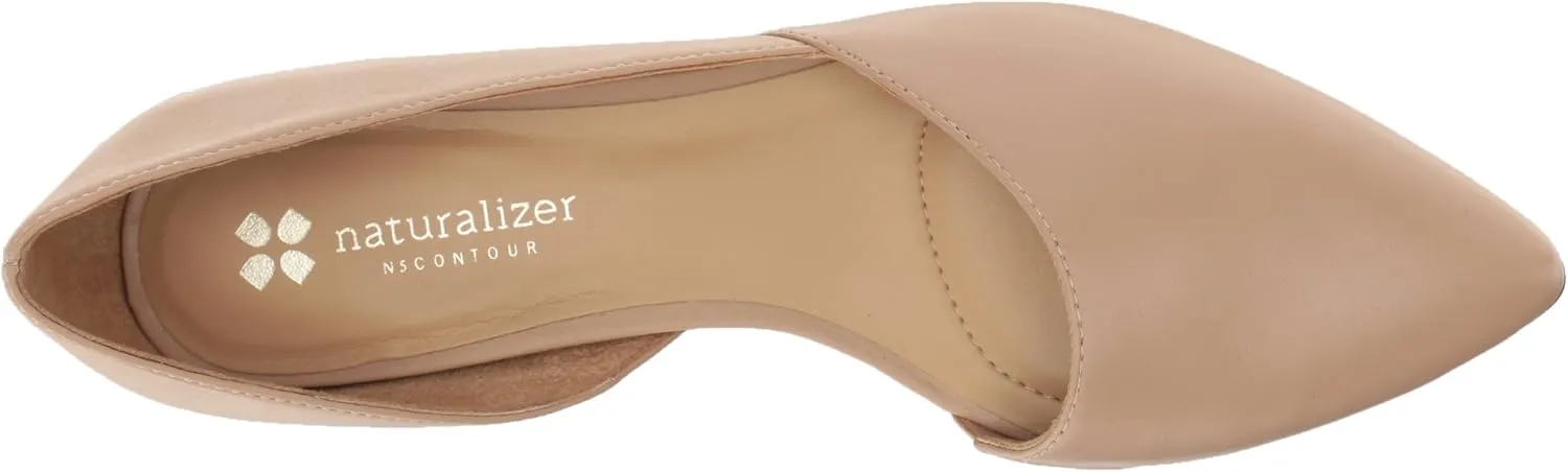 Naturalizer Womens Samantha Comfortable Pointed Toe D'Orsay Slip On Ballet Flat