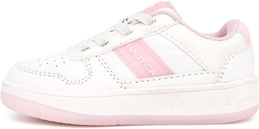 Nautica Girls Fashion Shoe - Lace-Up Low-Top Tennis Sneakers for Big Kids, Little Kids & Toddlers (Regular Heel/Platform Sole)
