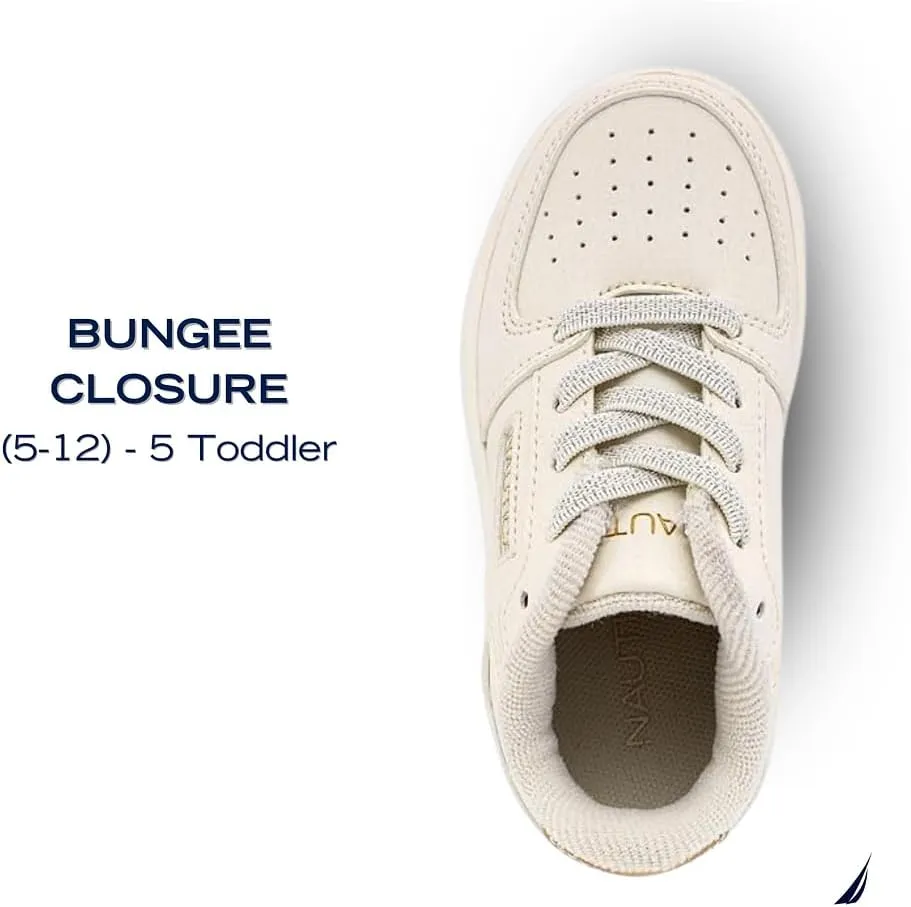 Nautica Girls Fashion Shoe - Lace-Up Low-Top Tennis Sneakers for Big Kids, Little Kids & Toddlers (Regular Heel/Platform Sole)