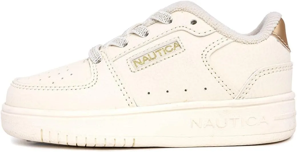 Nautica Girls Fashion Shoe - Lace-Up Low-Top Tennis Sneakers for Big Kids, Little Kids & Toddlers (Regular Heel/Platform Sole)