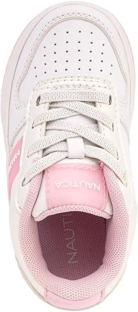 Nautica Girls Fashion Shoe - Lace-Up Low-Top Tennis Sneakers for Big Kids, Little Kids & Toddlers (Regular Heel/Platform Sole)
