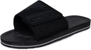 Nautica Men's Athletic Slide Sandal, Adjustable Straps, Comfort Slip-On (Regular & Wide Widths)