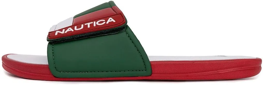 Nautica Men's Athletic Slide Sandal, Adjustable Straps, Comfort Slip-On (Regular & Wide Widths)