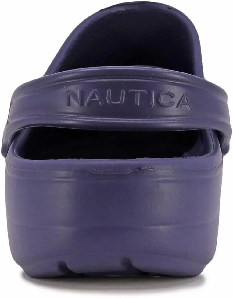 Nautica Men's Clogs - Athletic Sports Sandal - Slip-On with Adjustable Back Strap - (Water Shoes/Fuzzy Slippers) River Edge
