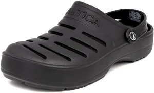 Nautica Men's Clogs - Athletic Sports Sandal - Slip-On with Adjustable Back Strap - (Water Shoes/Fuzzy Slippers) River Edge