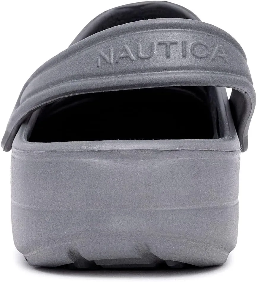Nautica Men's Clogs - Athletic Sports Sandal - Slip-On with Adjustable Back Strap - (Water Shoes/Fuzzy Slippers) River Edge