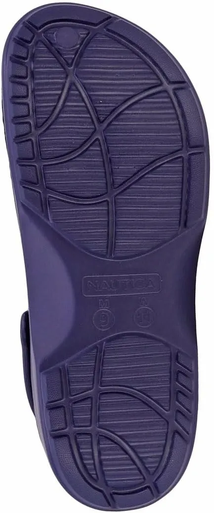 Nautica Men's Clogs - Athletic Sports Sandal - Slip-On with Adjustable Back Strap - (Water Shoes/Fuzzy Slippers) River Edge