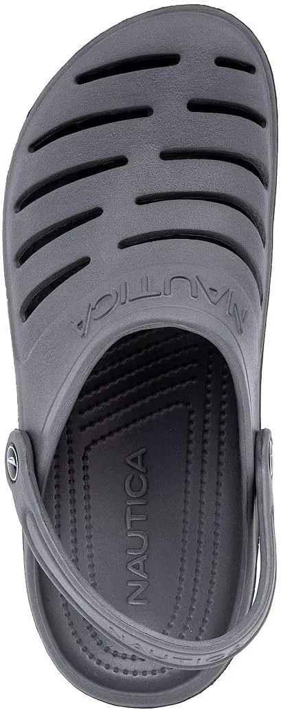 Nautica Men's Clogs - Athletic Sports Sandal - Slip-On with Adjustable Back Strap - (Water Shoes/Fuzzy Slippers) River Edge