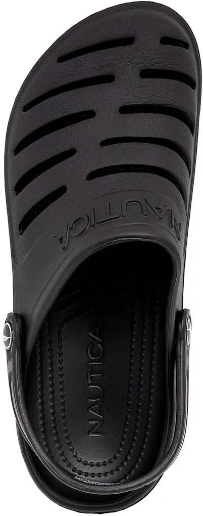 Nautica Men's Clogs - Athletic Sports Sandal - Slip-On with Adjustable Back Strap - (Water Shoes/Fuzzy Slippers) River Edge