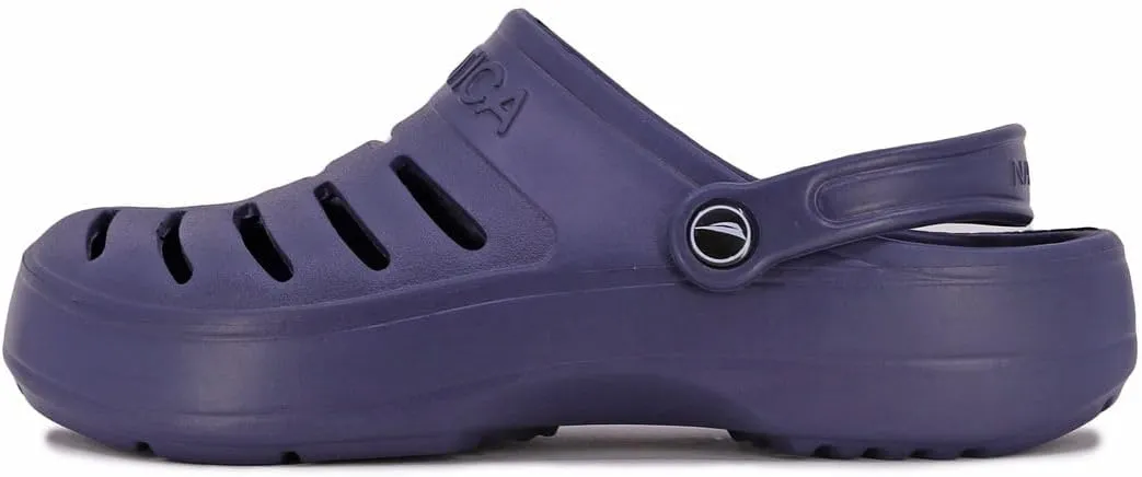 Nautica Men's Clogs - Athletic Sports Sandal - Slip-On with Adjustable Back Strap - (Water Shoes/Fuzzy Slippers) River Edge