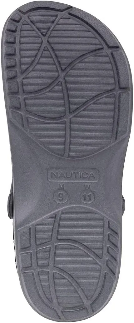 Nautica Men's Clogs - Athletic Sports Sandal - Slip-On with Adjustable Back Strap - (Water Shoes/Fuzzy Slippers) River Edge