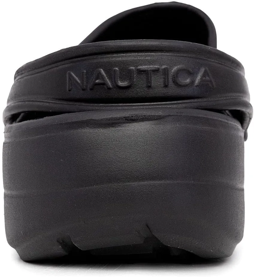Nautica Men's Clogs - Athletic Sports Sandal - Slip-On with Adjustable Back Strap - (Water Shoes/Fuzzy Slippers) River Edge