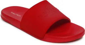 Nautica Men's Open Toe Slide Sandals - Comfortable Indoor & Outdoor Shower Slippers