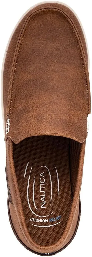 Nautica Men's Slip-On Loafers Casual Moc Toe Sneakers Boat Shoes Slipper for Men – Lightweight & Comfortable - Derwin