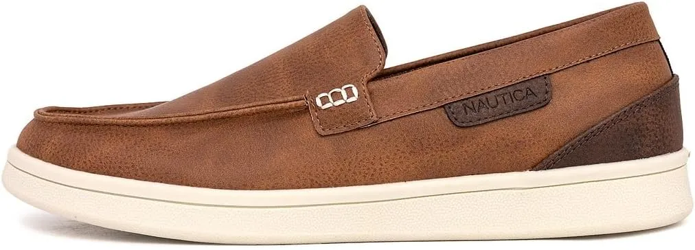 Nautica Men's Slip-On Loafers Casual Moc Toe Sneakers Boat Shoes Slipper for Men – Lightweight & Comfortable - Derwin