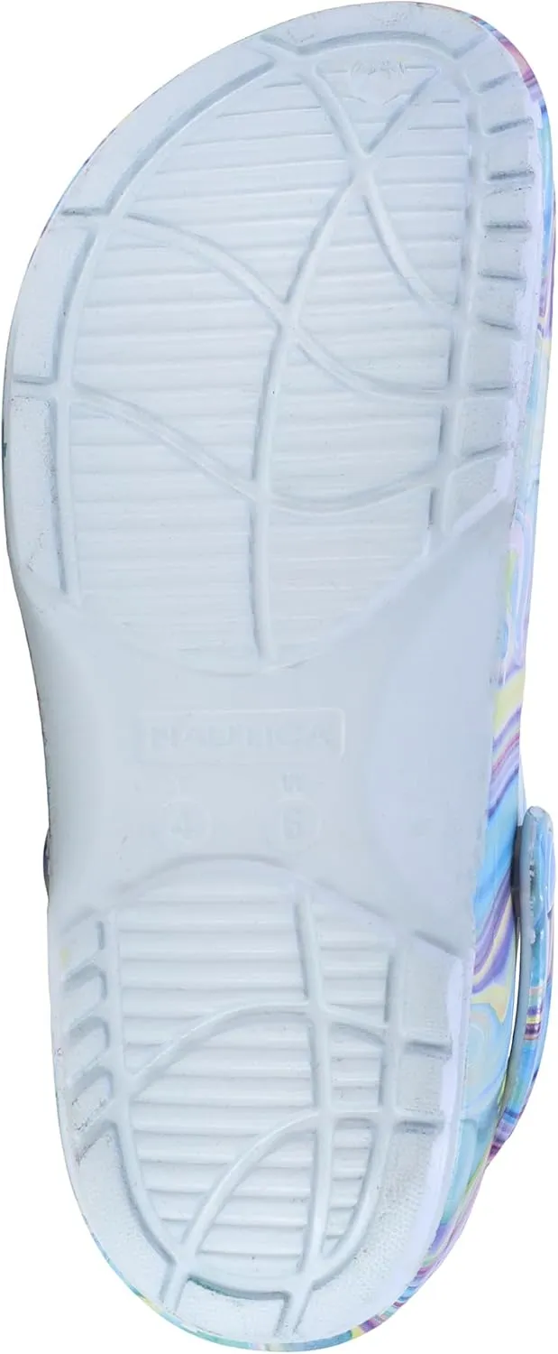 Nautica Women's Clogs - Athletic Sports Sandal - Water Shoes Slip-On with Adjustable Back Strap - Beach Sports Shoe - River Edge