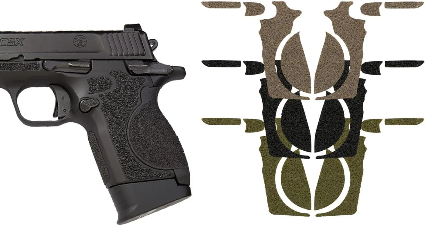 NDZ Performance Granulate Grip Tape for Smith & Wesson CSX – Textured Adhesive Pistol Grip – Made in USA