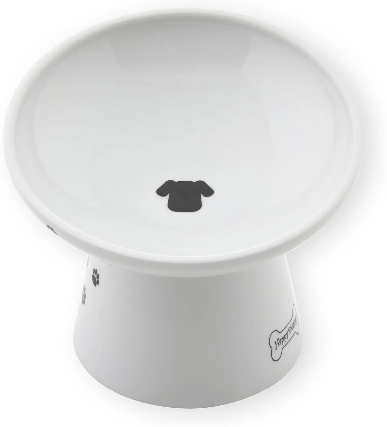Necoichi Raised Dog Food Bowl, Elevated, for Dogs and Cats, Pets Feeding Feeder Non-Slip for Small Dogs Dishwasher and Microwave Safe, No.1 Seller in Japan! (Dog, Extra Wide Tilted)