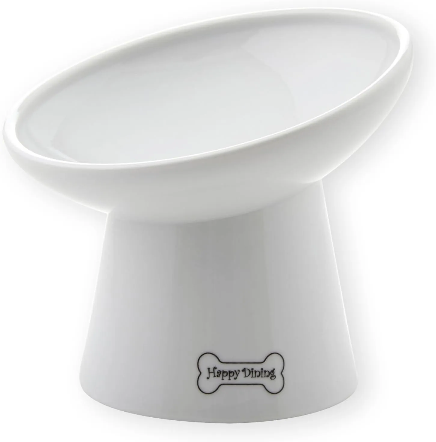 Necoichi Raised Dog Food Bowl, Elevated, for Dogs and Cats, Pets Feeding Feeder Non-Slip for Small Dogs Dishwasher and Microwave Safe, No.1 Seller in Japan! (Dog, Extra Wide Tilted)