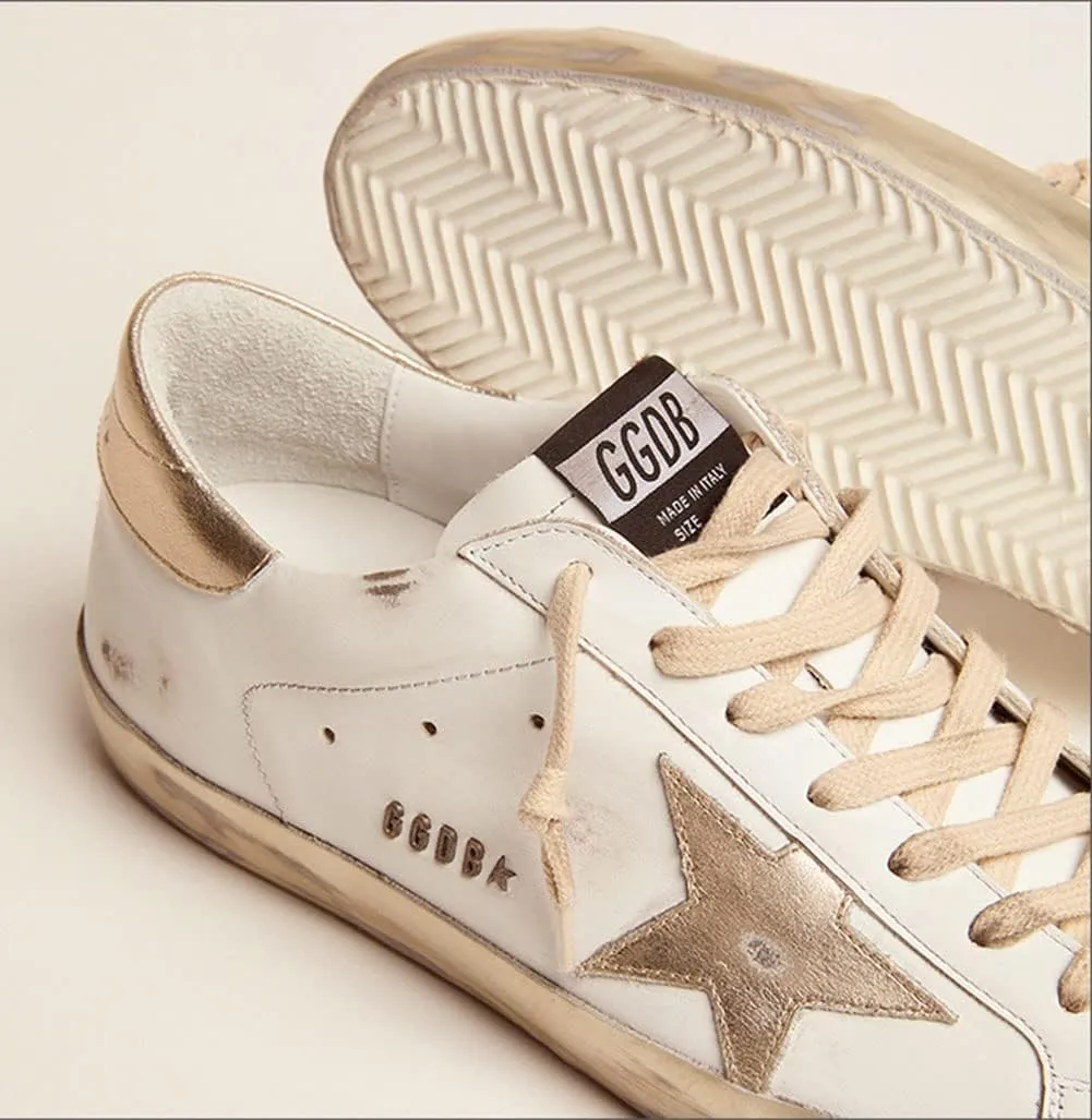 nesho Sneakers for Women Leather Walking Lace-up Flat Trainers Retro Comfortable Non-Slip Sport Shoes