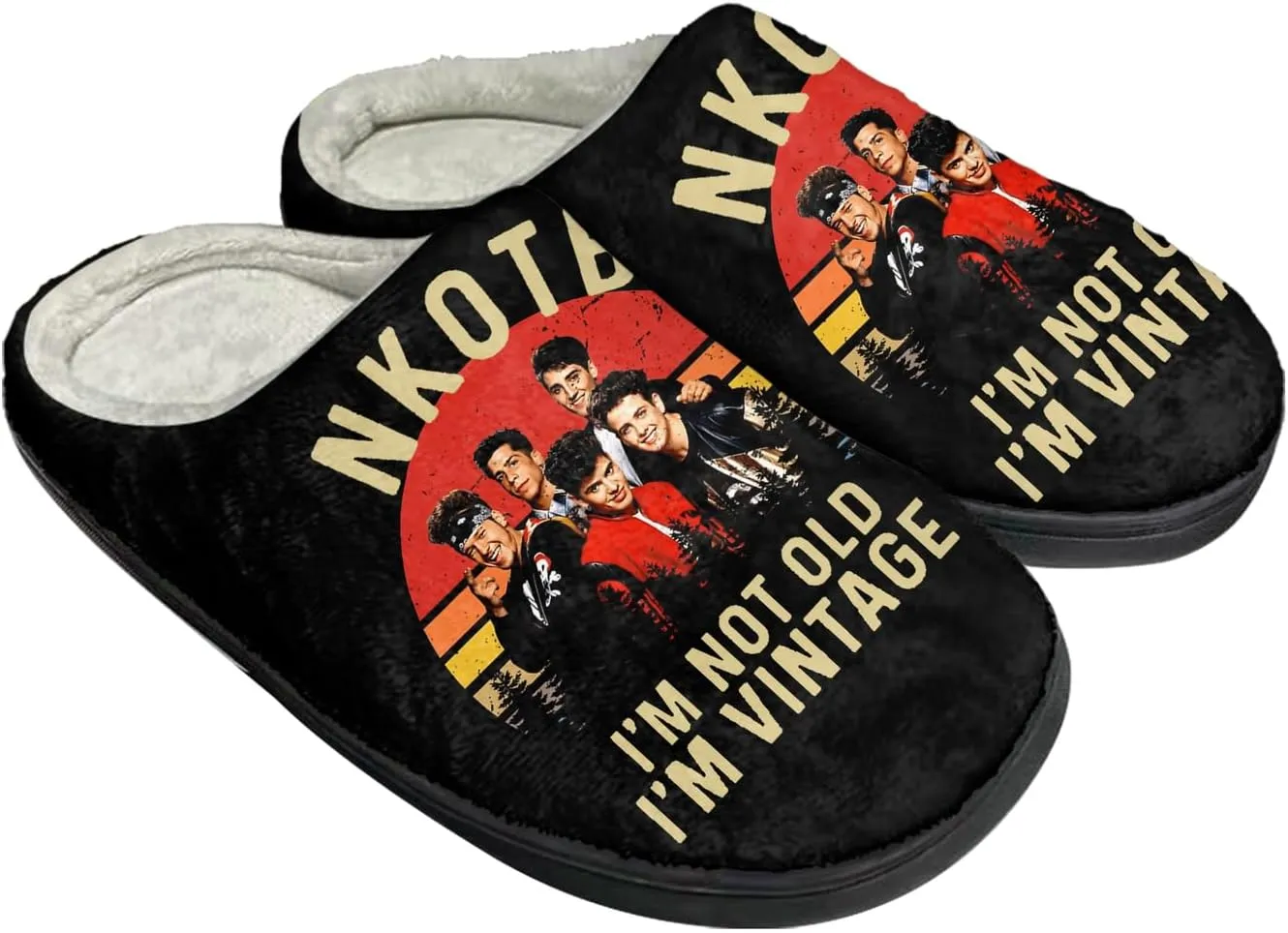 New Pop Kids Music On The Band Block Cotton Slippers Womens Mans Home Keep Warm Slip On Shoes Lightweight Plush Outdoor Indoor Slipper Anti Skid Shoe