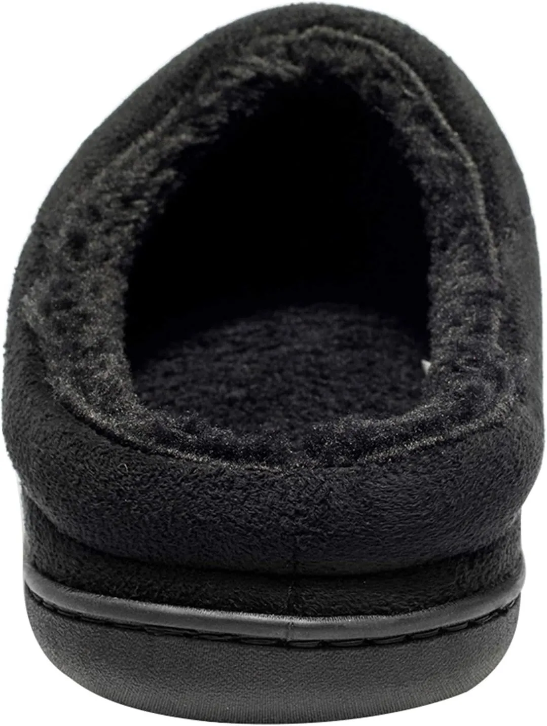 NewDenBer Men's Warm Memory Foam Suede Plush Fleece Lined Slip on Indoor Outdoor Clog House Slippers