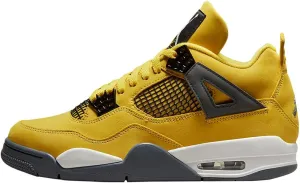 Nike Jordan Mens Air Jordan 4 Retro CT8527 700 Lightning 2021 - Size 10.5, CT8527-700, Tour Yellow/Dark Blue Grey