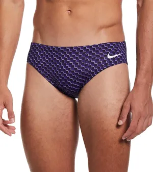 Nike Men's HydraStrong Drippy Check Brief Swimsuit-Court Purple (Size 30)