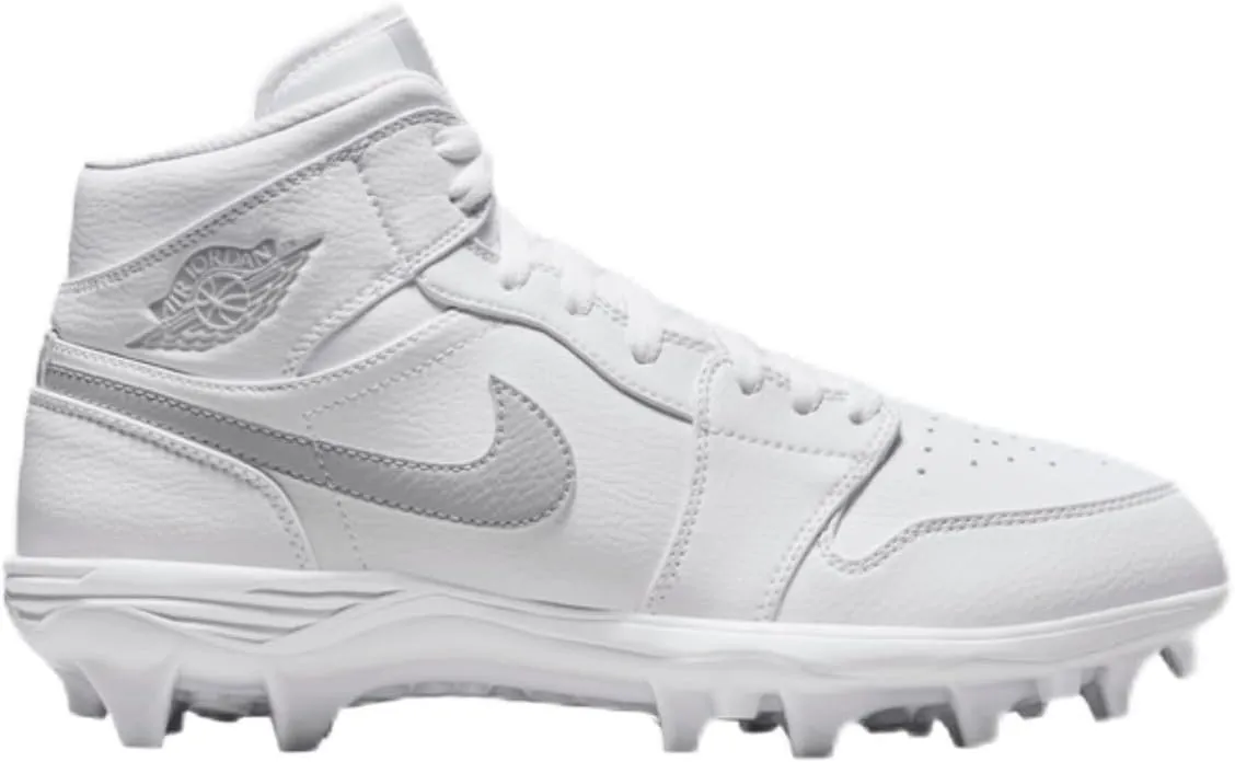 Nike Men's Jordan 1 Td Soccer Cleats, White Grey Mist White Mid, 13