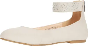 Nine West Girls Dress Shoes Ballerina Flat Ankle Strap Ballet Flat for Wedding Party School (Toddler-Little Kid-Big Kid)