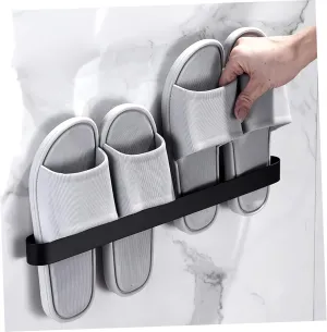 No-Screw Wall-Mounted Slippers Storage Rack for Bathroom Hallway Hotel