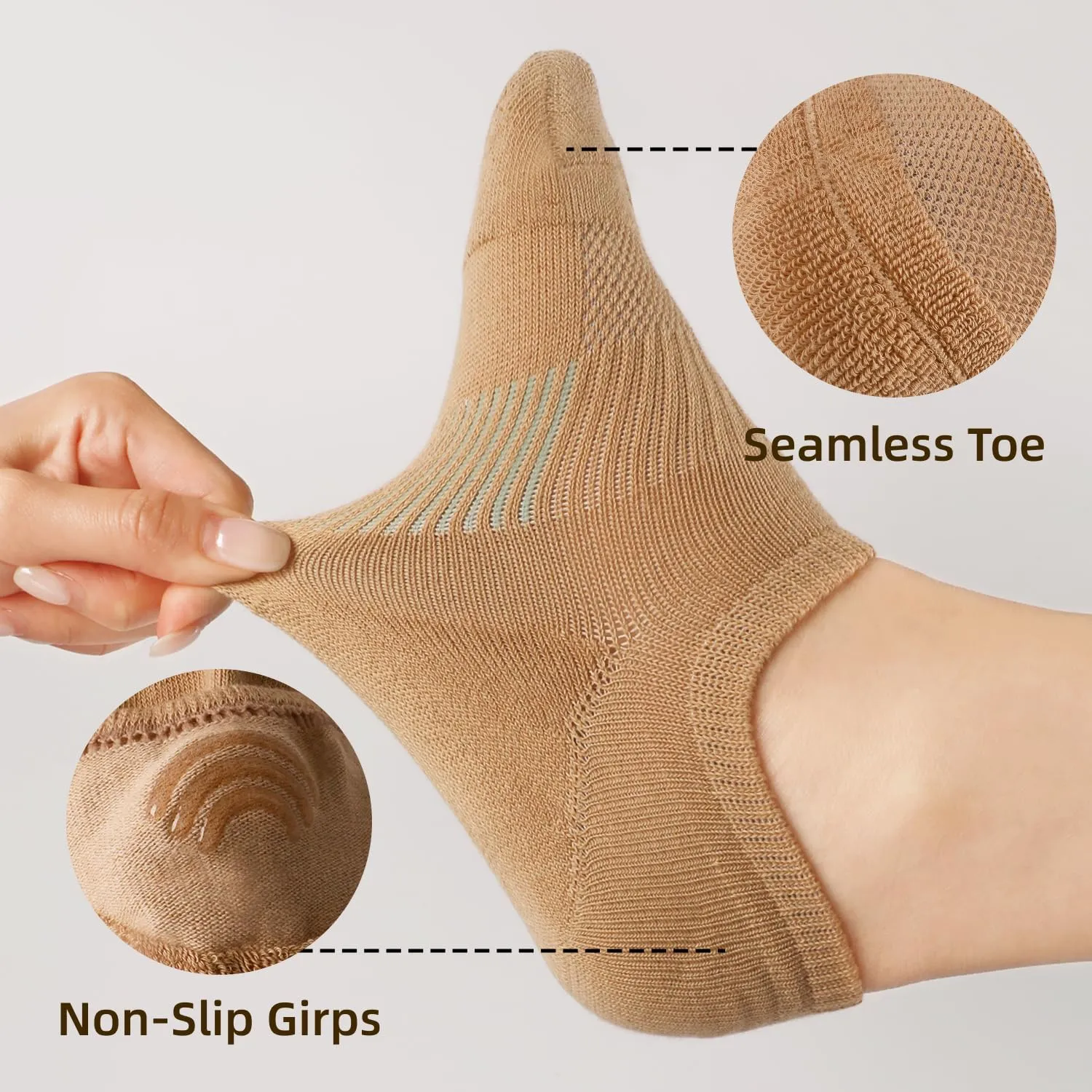 No Show Socks Womens Men 6/8 Pairs Low Cut Cushioned Athletic Ankle Running Socks