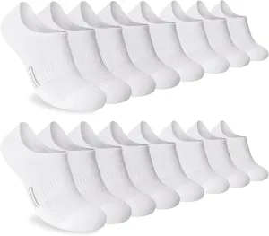 No Show Socks Womens Men 6/8 Pairs Low Cut Cushioned Athletic Ankle Running Socks