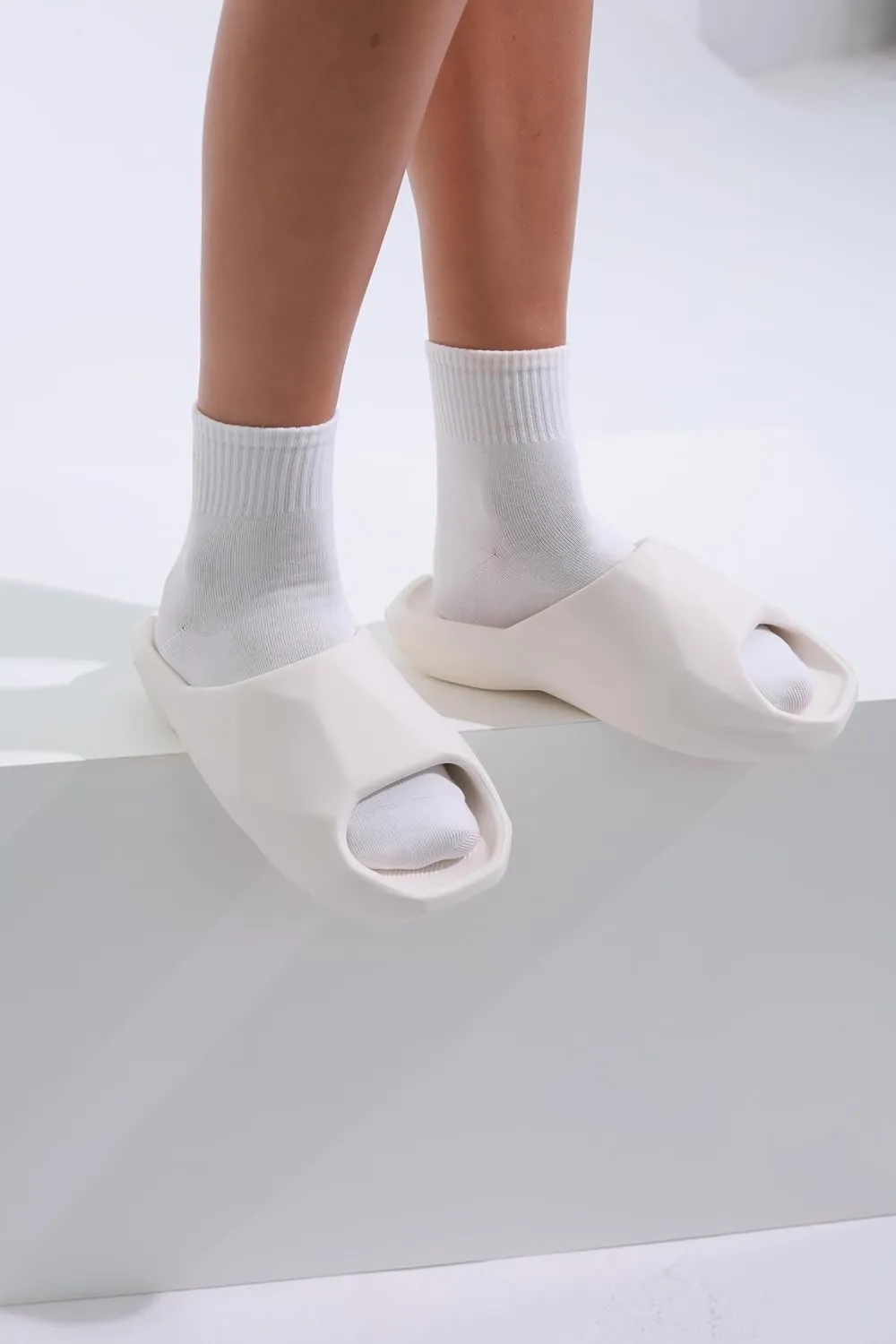 Non Slip Slide Sandals, Open Toe Thick Sole Summer Slippers for Outdoor Casual House