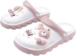 Non-Slip Valentine's Day Cartoon Clogs with Soft Sole and Closed Toe for Summer Beach and Garden Wear