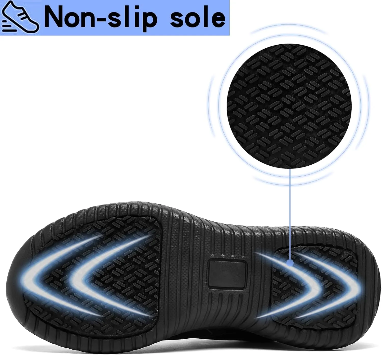 Non Slip Work Shoes Women,Lightweight Slip Resistant Shoes Water Resistant Zapatos De Trabajo para Mujer & Restaurant or Food Service Sneakers Black