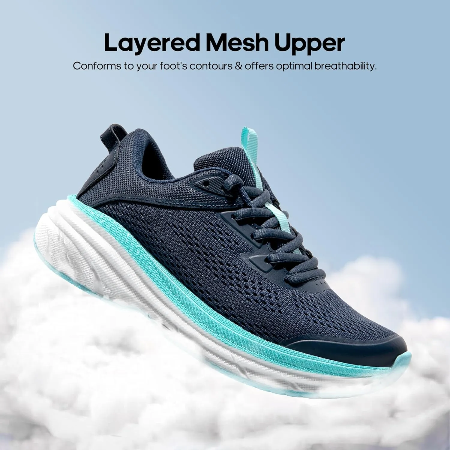 NORTIV 8 Women's Running Walking Tennis Shoes FlexLife Comfortable Cushioning Non-Slip Breathable Athletic Gym Workout Cross Trainer Jogging Sneakers